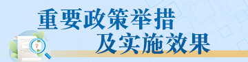 重要政策舉措及實施效果